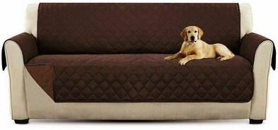 Smart Shopping Spot Waterproof Sofa Cover For Pets, Kids, And Dogs Quilted Anti Wear Furniture Slipcover brown