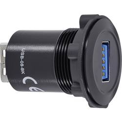 TRU COMPONENTS USB-08-BK USB-Einbaubuchse 3.0 Buchse, Einbau Inhalt: 1 St. 1243949