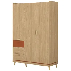 KLEIDERSCHRANK 3 Türen Sandy Holz