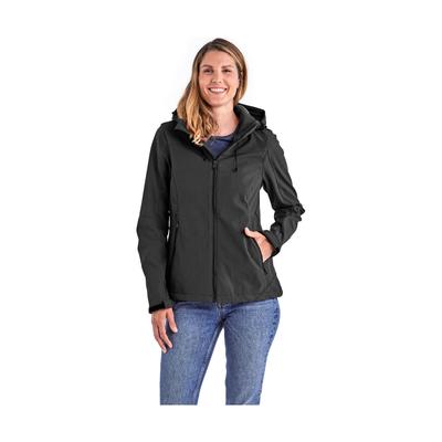 Softshelljacke KILLTEC "Damen Softshelljacke", Damen, Gr. 36, schwarz, Oberseite: 100% Polyester.Rückseite: 100% Polyester, Jacken Softshelljacke, Wasserabweisende, winddichte Softshelljacke mit abnehmbarer Kapuze