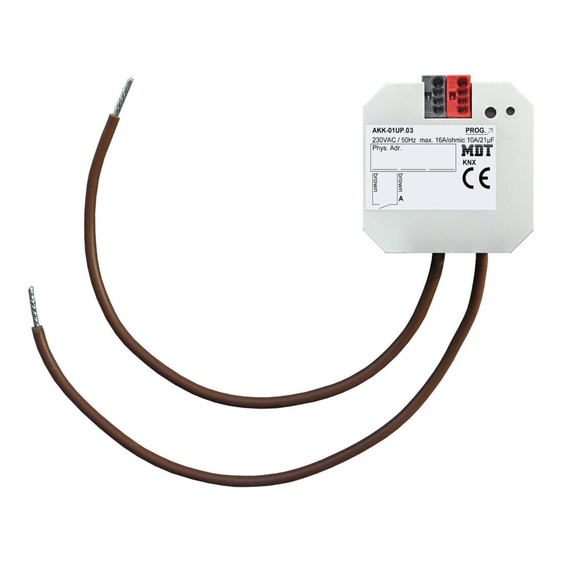 MDT technologies Schaltaktor 1-fach UP 16A, 230VAC, Kompakt AKK-01UP.03)