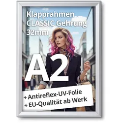 Klapprahmen A2 32mm Plakatrahmen Wechselrahmen Alu Klapprahmen DIN A2