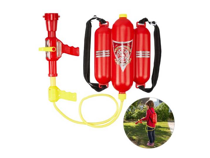 Relaxdays 4 x Feuerwehr Wasserspritze Kinder