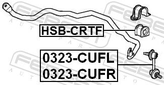 Febest Lagerung, Stabilisator Hsb-Crtf Vorderachse Für Honda