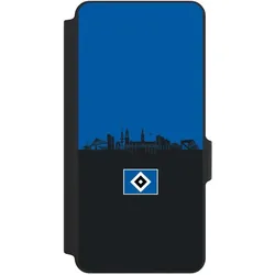 Nivocase Klapphülle für Xiaomi Redmi Note 14 Pro 5G Handyhülle aus Kunst Leder NIVOflip schwarz HSV Hamburg (Xiaomi Redmi Note 14 Pro 5G), Smartphone Hülle, Schwarz