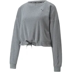 PUMA Train French Terry Crew Trainingspullover Damen medium gray heather XS
