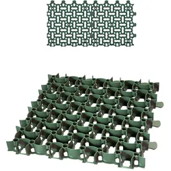 BigDean 2X Rasengitter Paddockplatte 50x50 cm Rasenmatten Rasenwaben Kiesgitter Parkplatzrasen 0,5 m2