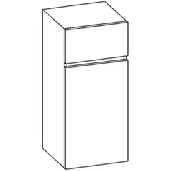 Artiqua 400 Midischrank, Graphit Struktur quer, 400-MTL-3-45-L-7070-401 400-MTL-3-45-L-7070-401