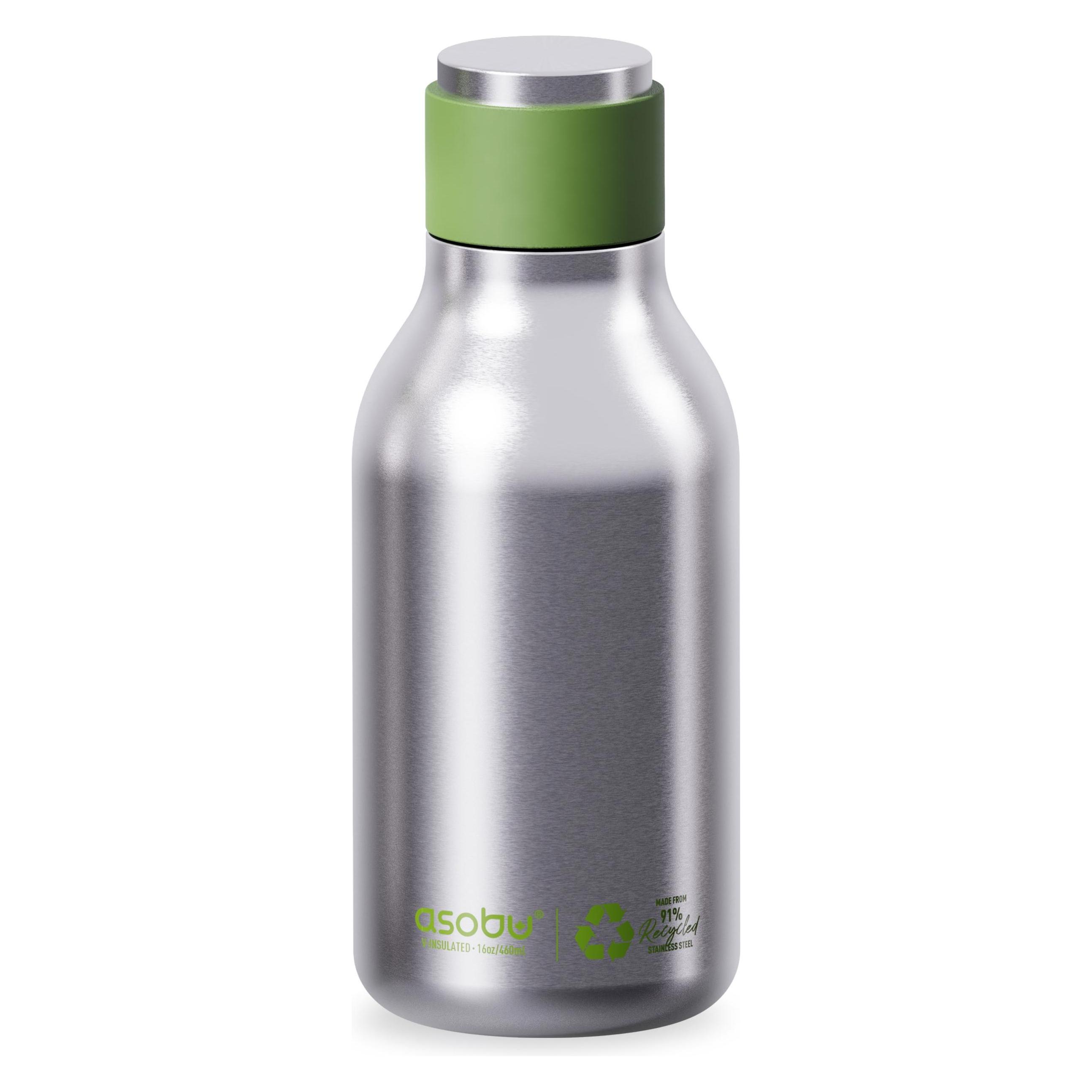 Asobu Urban recycelte Edelstahlflasche Silber Nachhaltig und Innovativ (0.46 l) (SBV24 recycled SS)
