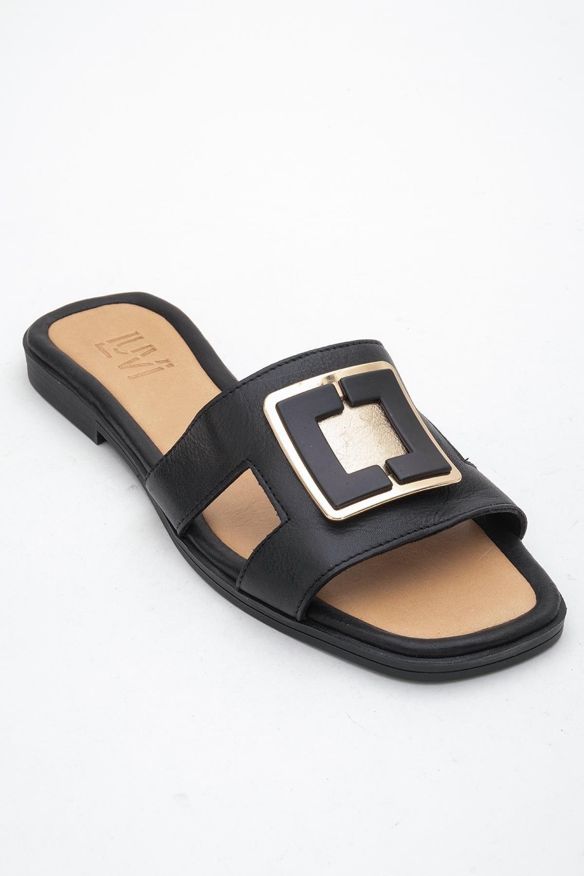 MILLIE Leder Schnalle Slide (Women)