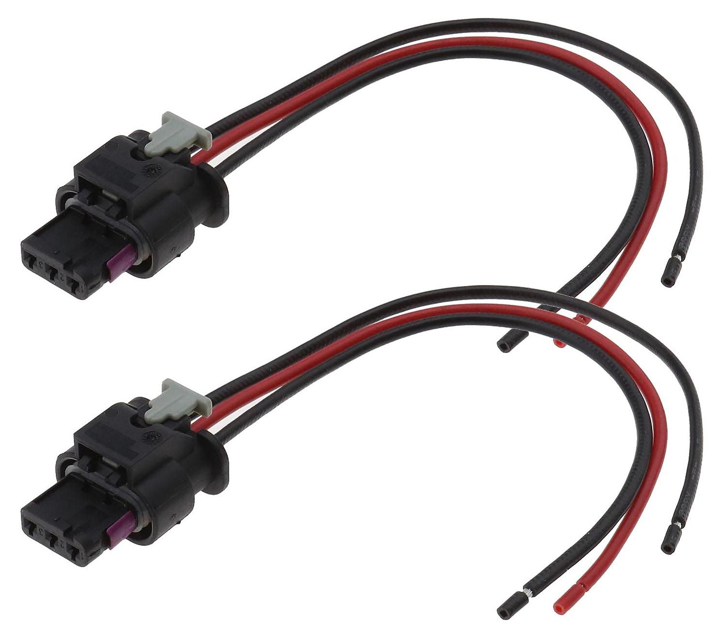Selius 2x 3 Pin Parking Sensor Plug Vervanging Pigtail Plug Kabelboom Adapter