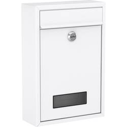 Basi 2170-1300 BK 100M Briefkasten Stahl Weiß (matt) Schlüsselschloss