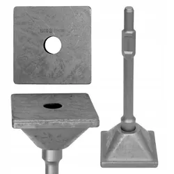 TRIZERATOP HEX Stampfer zum Verdichten von Boden 150 x 150 x 400 mm