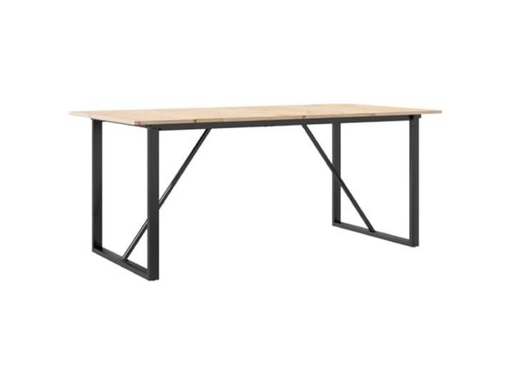vidaXL Esstisch O-Gestell 180x90x75 cm Massivholz Kiefer und Stahl