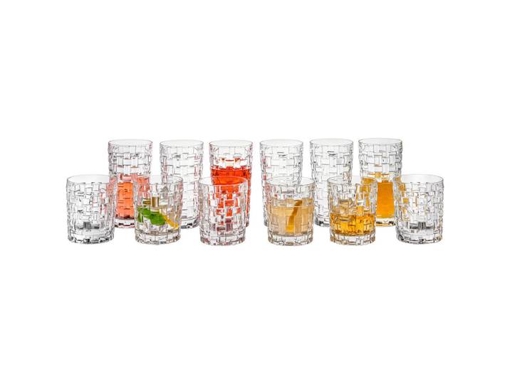 Nachtmann Gläserset Bossa Nova, Klar, Glas, 12-teilig, Made in Germany, Gläser, Gläsersets
