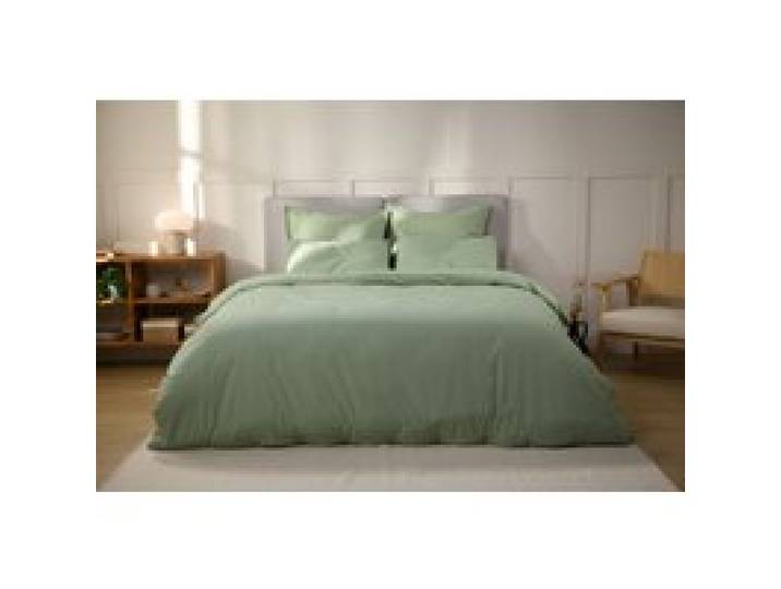Housse de couette Percale de coton Emma 140x200 - Vert