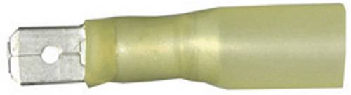 Vogt Verbindungstechnik 3912h Flachstecker mit Schrumpfschlauch Steckbreite: 6.3mm Steckdicke: 0.8mm 180° Teilisoliert Gelb