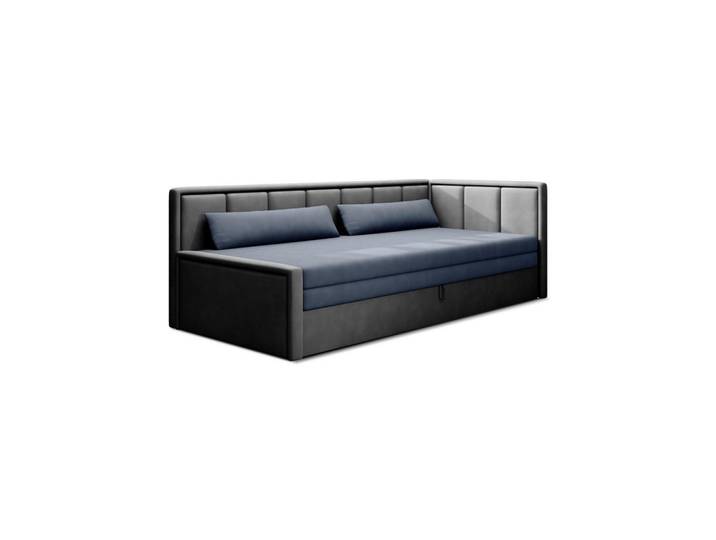 P & B Récamiere, Anthrazit, Blau, Kunststoff, 214x77x82 cm, Wohnzimmer, Sofas & Couches, Sofas, Recamieren