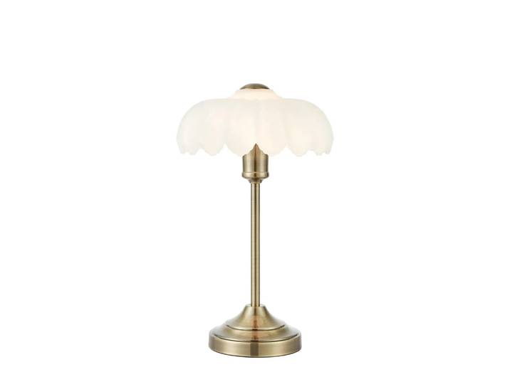 Lampe de table verre blanc