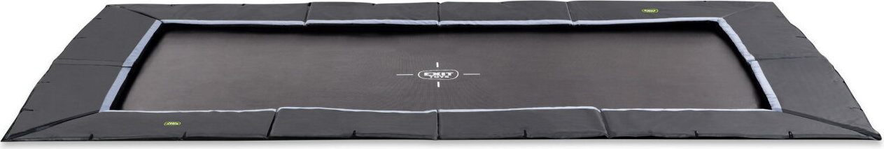 EXIT Dynamic Sporttrampolin 244x427cm, Bodentrampolin, Rechteckig, für Kinder, Schwarz