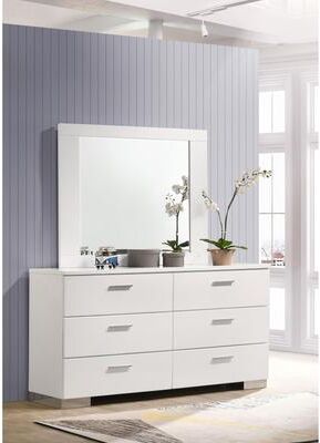 Coaster Felicity 6-drawer Dresser White High Gloss