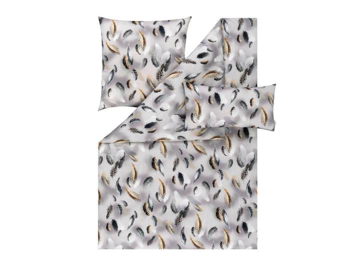 Estella Bettwäsche Luxury, Grau, Abstraktes, 135x200 cmes Vertrauen - Oeko-Tex®, Heimtextilien, Bettwäsche & Leintücher, Bettwäsche, Satin-Bettwäsche