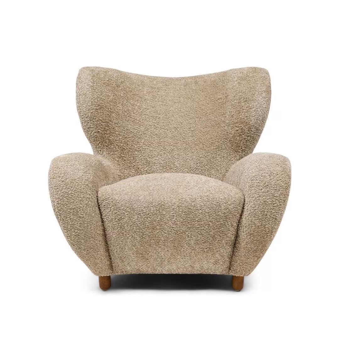 Rivièra Maison Fauteuil Courchevel Chenille Lounge Stoel - Classic Cream