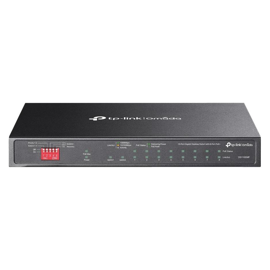TP-Link Omada 10-Port Gigabit Desktop Switch With 8-Port Poe Port: 8x (10 Ports) (DS110GMP)