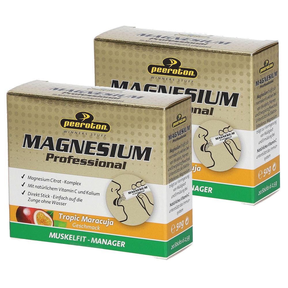 peeroton Magnesium Tropic Maracuja 2x20 St Beutel