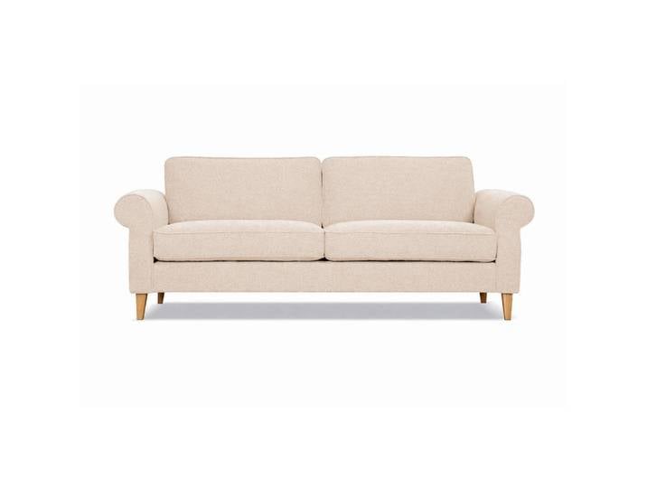 Livetastic 3-Sitzer-Sofa Naomi, Creme, 2-Sitzer, Füllung: Federn, Kaltschaum,Federn, Kaltschaum, Taschenfederkern, 224x82x91 cm, Wohnzimmer, Sofas & Couches, Sofas, 3-Sitzer Sofas