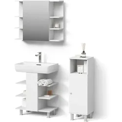 BADMÖBEL-SET Fucino, Weiß, 3-teilig