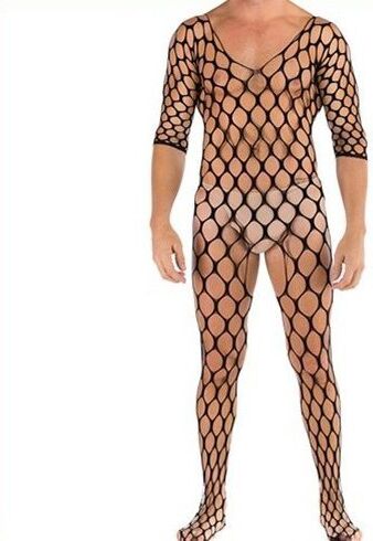 MenSexyWear Combinaison ouverte Mesh TITANIUM