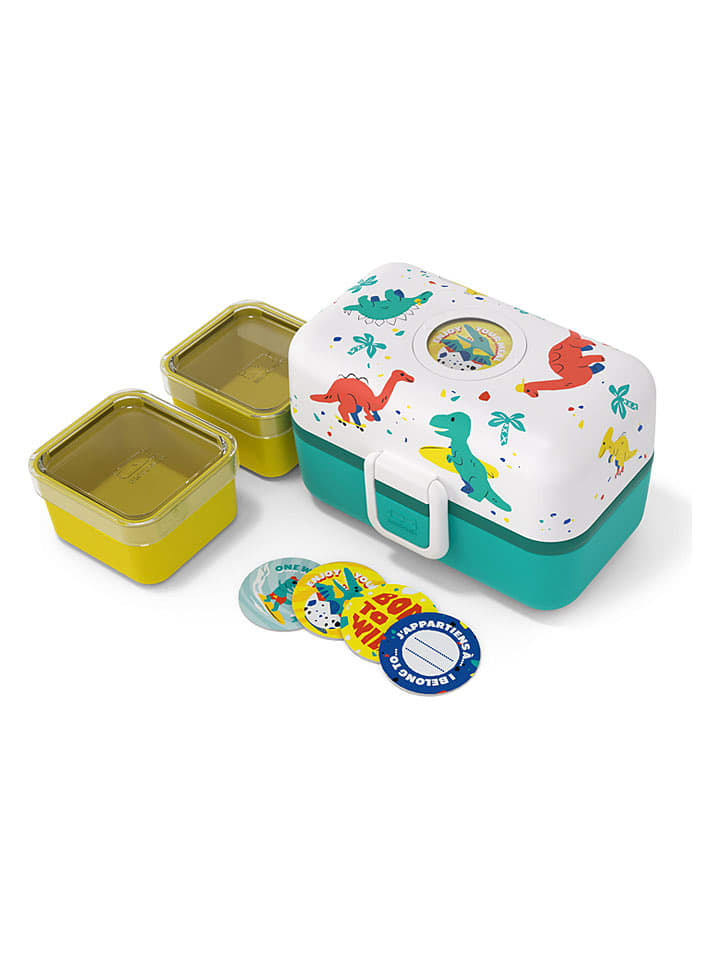Monbento Lunchbox "Dino" in Türkis/ Bunt - 800 ml - onesize