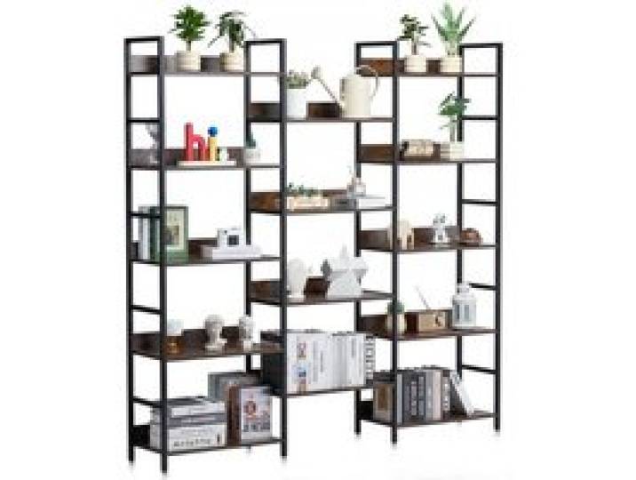 VEVOR Bücherregal aus Metall, 14-stöckiges rechteckiges Industrie-Bücherregal, großes rustikales Aufbewahrungsregal mit offenen Regalen, freistehendes Ausstellungsregal Lagerregal, für Wohnzimmer