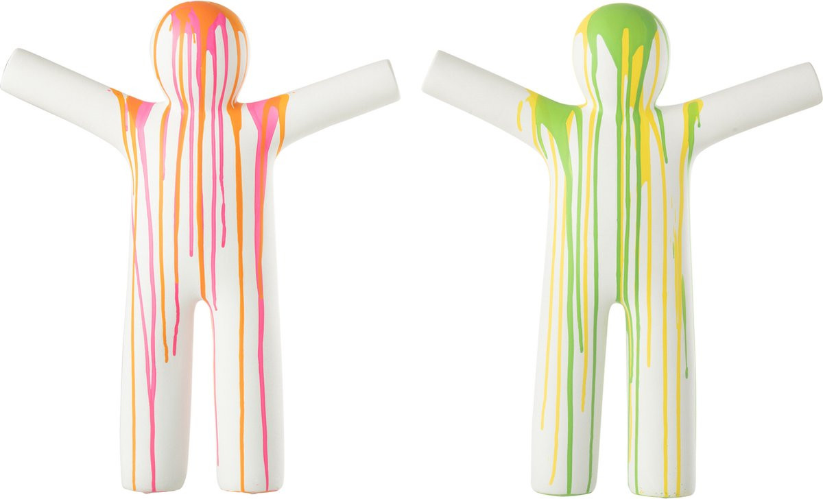 J-Line P'tit Maurice Verf figuur - Polyresin - Mix - Large - 2 stuks