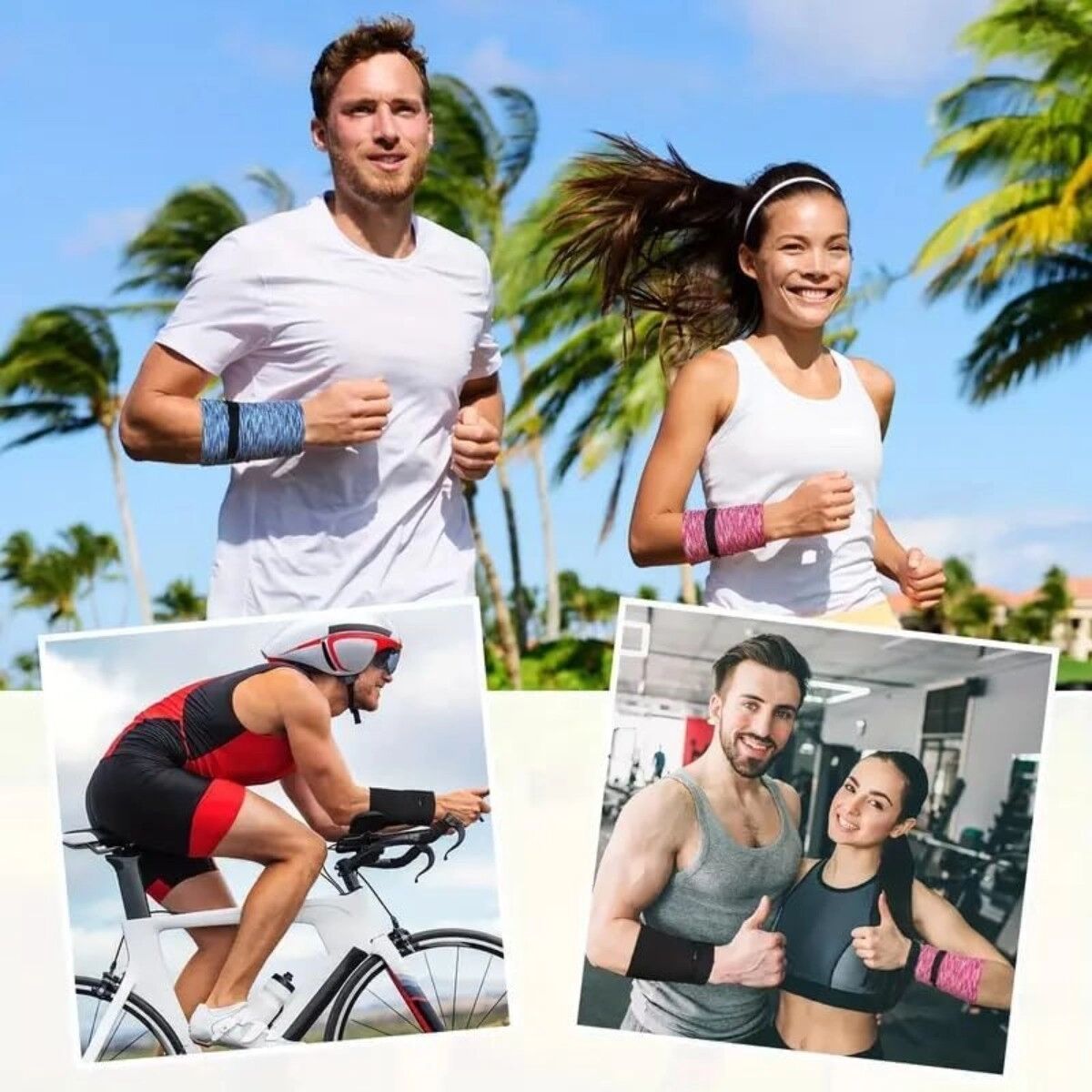 INF Sport-Handy-Armband Einheitsgröße - Polyester-Handgelenkstasche mit Versteckfach für Laufen und Reisen Schwarz