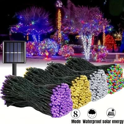 Multicon Wholesale Hub Solar String Lights LED, Starry Sky Lights For Outdoor Garden, Yard, Christmas, Halloween Decor warm 1pc 100 Led