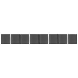 vidaXL Zaunelement Set WPC 1391x186 cm Schwarz
