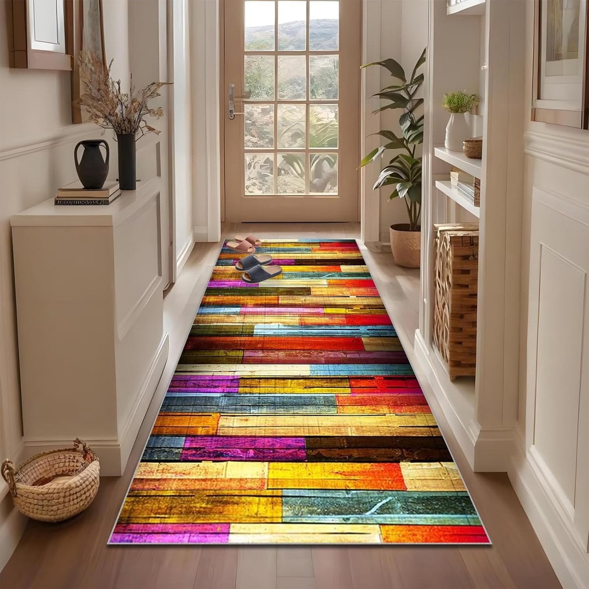 Keukentapijt Loper met Geometrisch Patroon, Antislip, Polyester, 40 x 200 cm