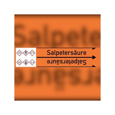 Rohrleitungskennzeichen Salpetersäure - 33000x90 mm Folie selbstklebend