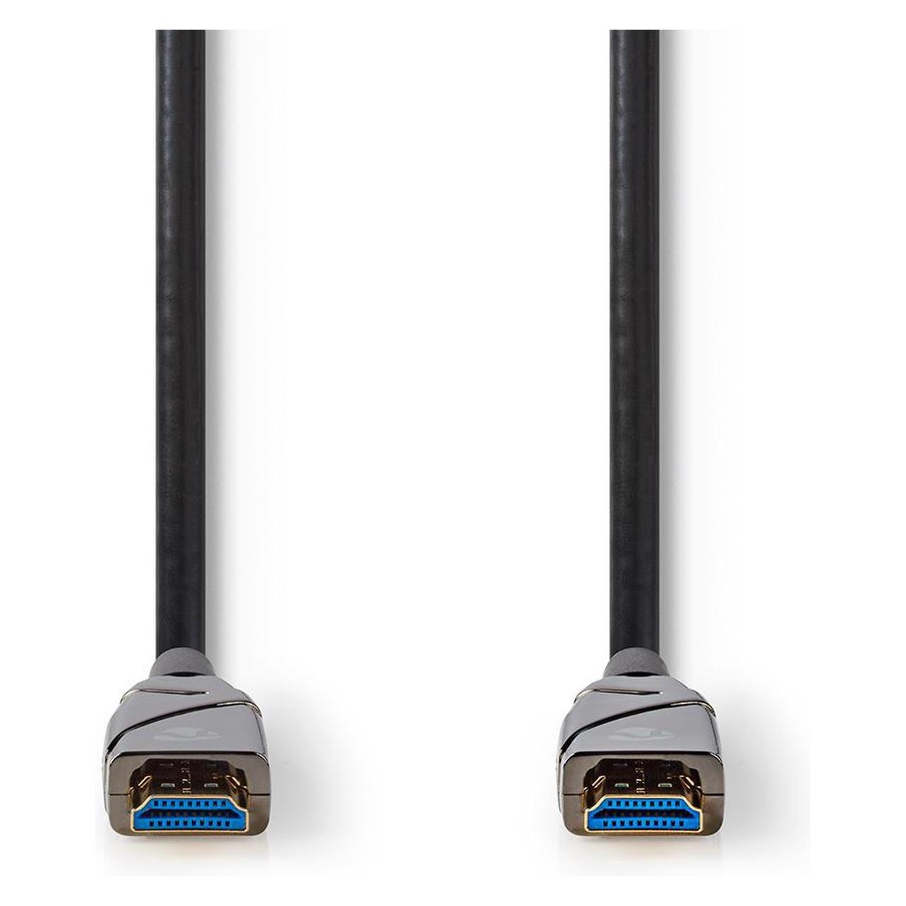 Nedis Aktive optische High Speed??HDMI-Kabel mit Ethernet HDMIT Stecker HDMIT Stecker 4K@60Hz 18 G (10 m) (CVBG3400BK100)