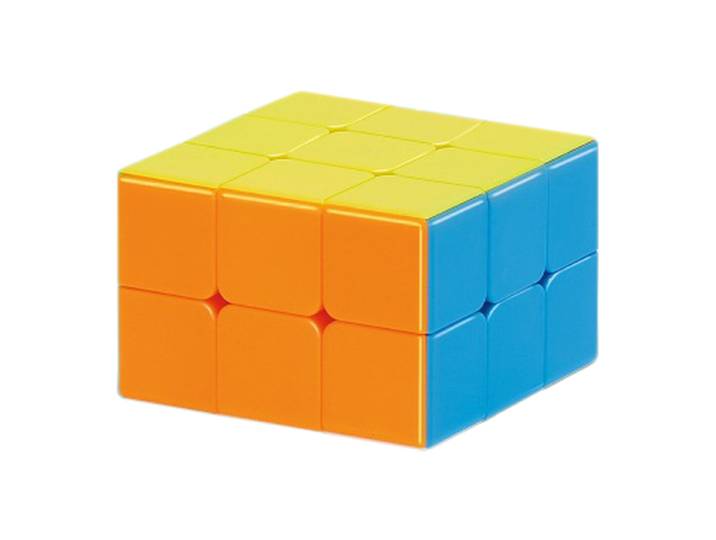 Cube casse-tête 2 x 3 x 3, Couleur unie sans autocollants, Cube de vitesse adapté aux débutants