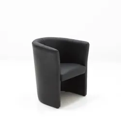 Lounge Sessel Krefeld, bequem gepolstert, Stoff / Leder wählbar