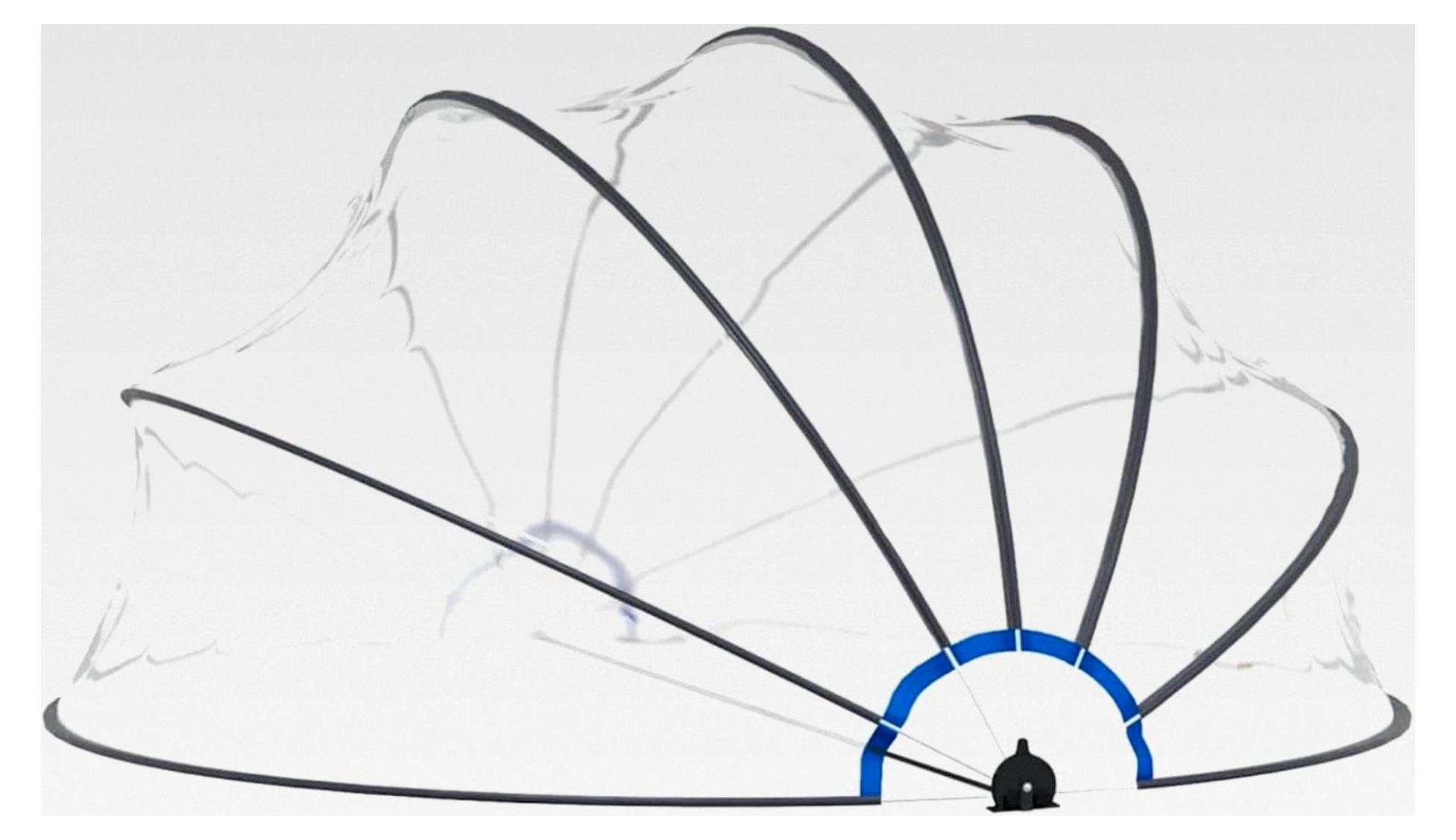 Transparente PVC-Fiberglas-Poolkuppel 440x220 cm für Einbau- und oberirdische Schwimmbäder