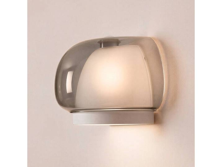 EGLO Wandlampe Belomontejo, alu / grau / zink, für Wohn- / Esszimmer, Glas, Junges Wohnen, Wandleuchte, Wandlampe Innen
