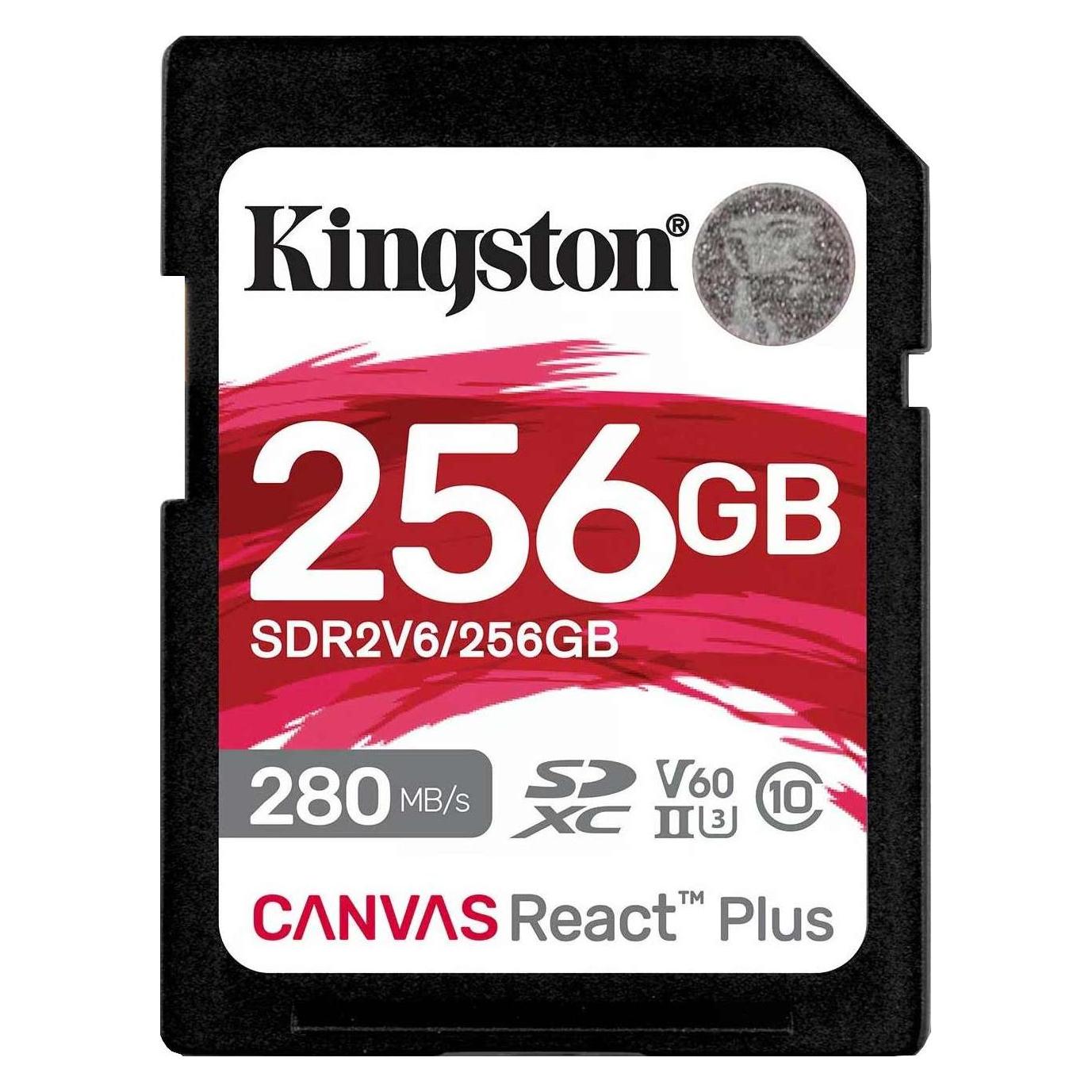 Kingston CCanvas React Plus V60 (256 GB, SDXC, U3, UHS-II) (SDR2V6/256GB)