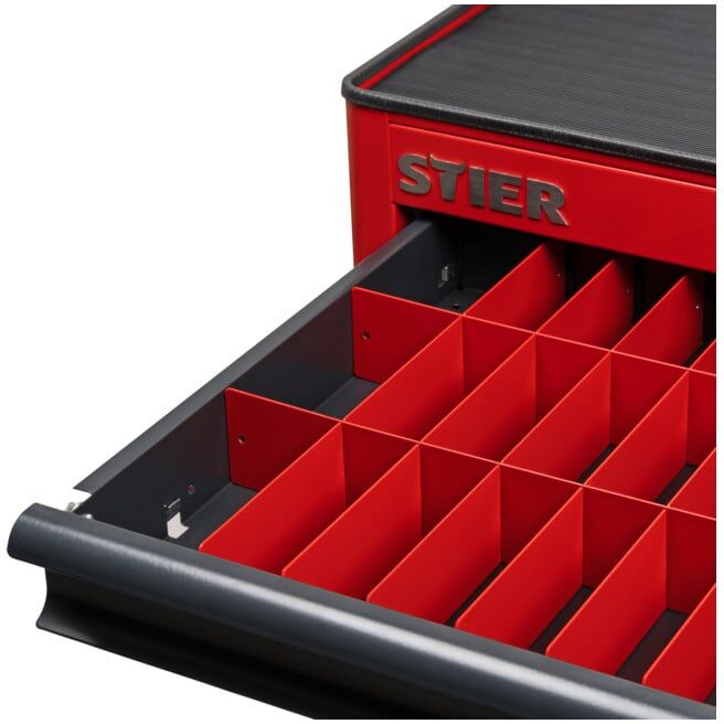 Jeu de compartimentage STIER pour tiroirs de servante d'atelier (904443)
