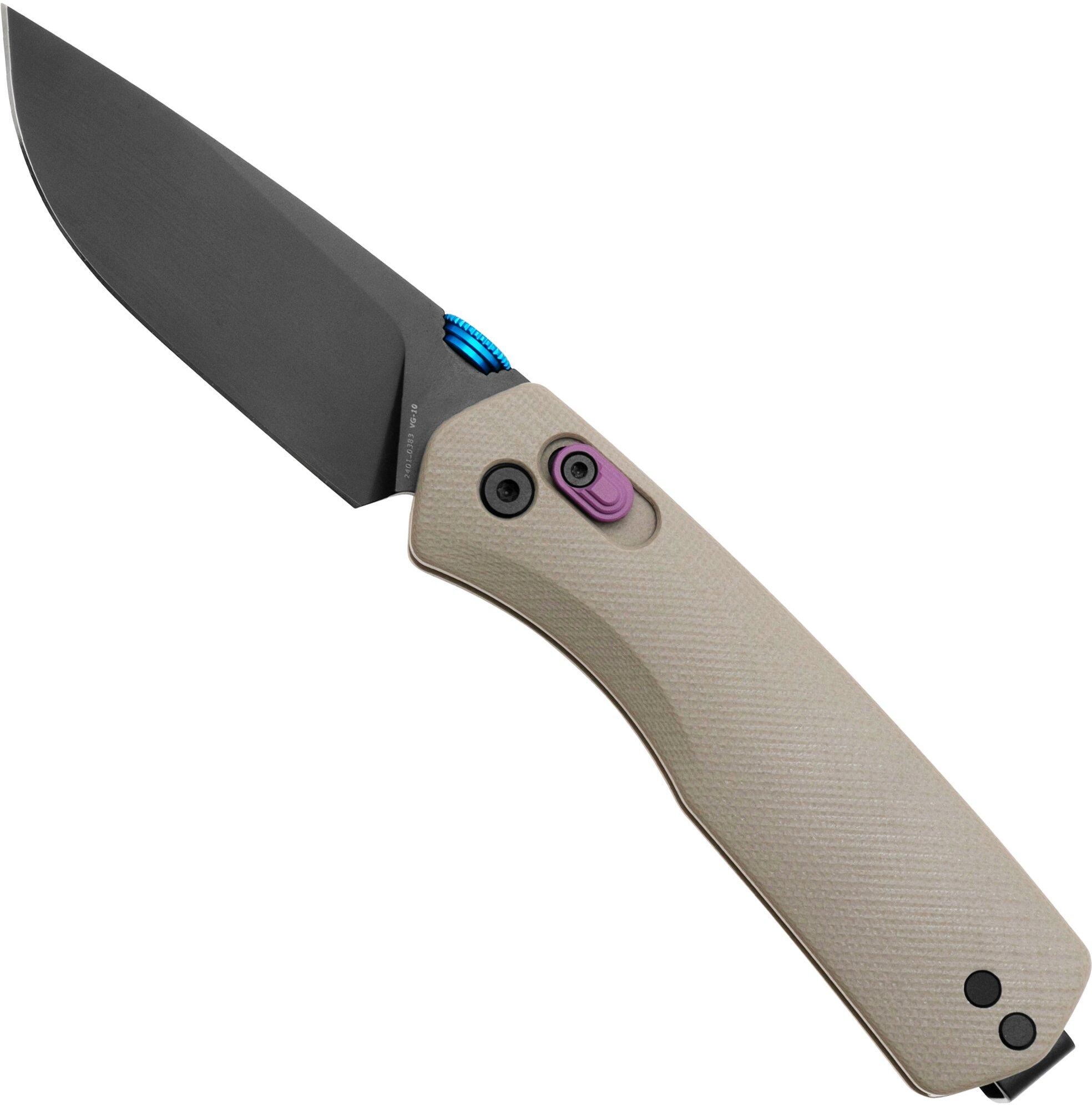 The James Brand The Carter Coyote Tan Black Desert Sky G10 Straight, coltello da tasca