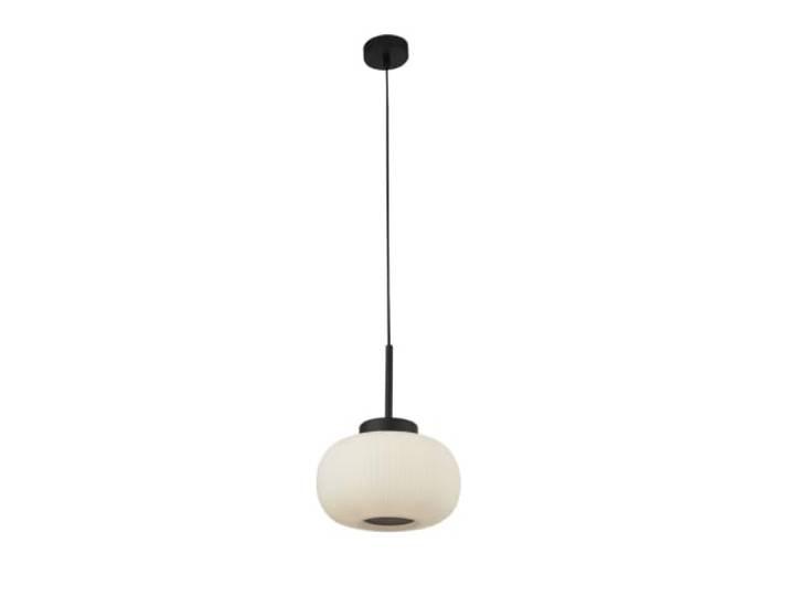 Suspension lumina 1 ampoule avec verre strié givré