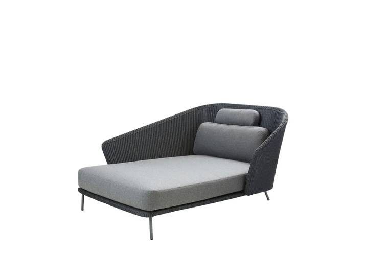 Cane-line Lit de jour Mega Graphic, droite, incl. coussins gris
